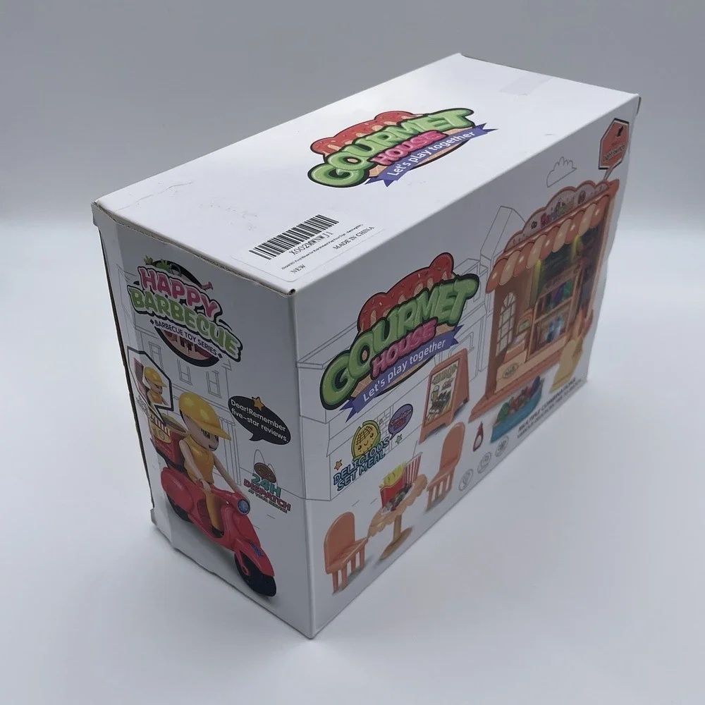 Gourmet House Kids BBQ Kitchen Market Toy Playset in Box